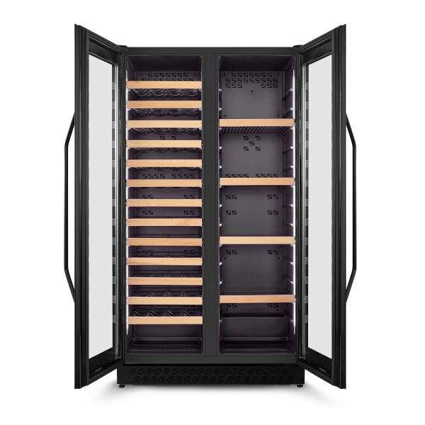 Stor vinkj�ler for 60 flasker og 218 bokser | Eksklusivt design med doble temperatursoner | 365 L