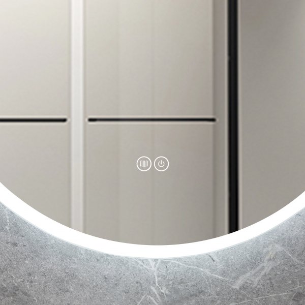 Rundt baderomsspeil 100cm | LED-belysning og antidugg Rundt baderomsspeil 100cm | LED-belysning og antidugg