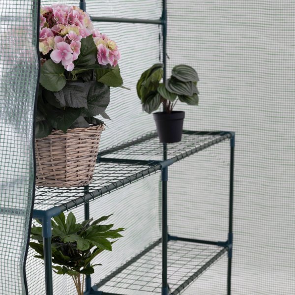 Drivhus i plast 2m� | St�lramme med PE plastdeksel