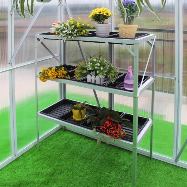 Drivhusbord med plantekasser