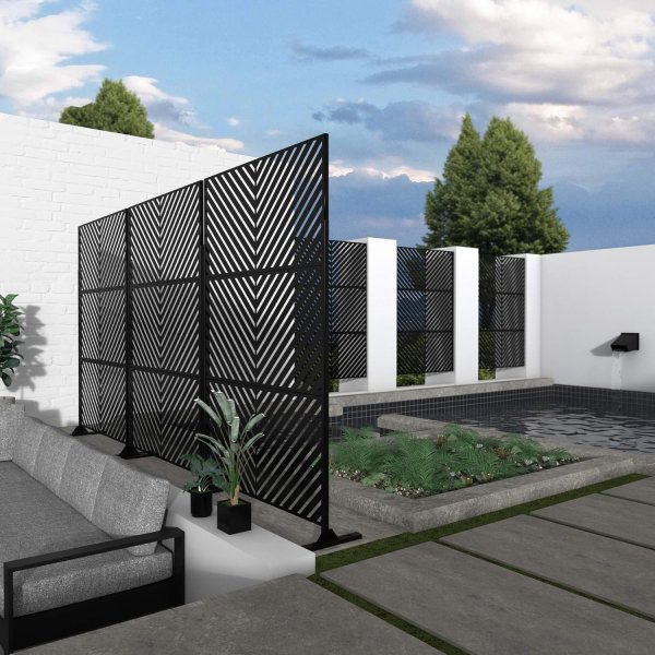 Innvendig romdeler | Innredningsskjerm | 120 � 184 cm | Svart