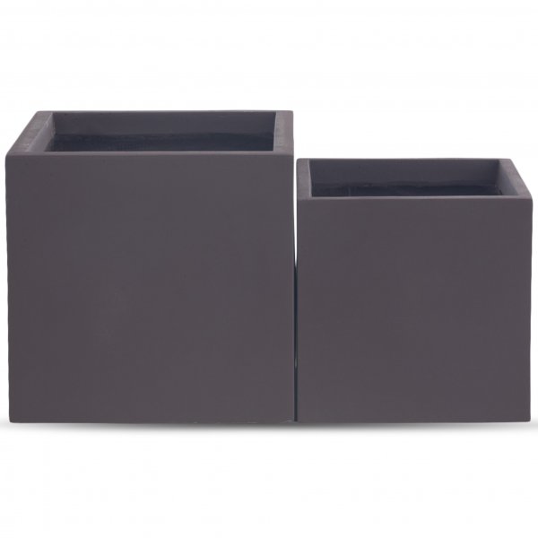 Fiberarmerte utepotter - Mørkebrun - 2-pak Fiberarmerte utepotter - Mørkebrun - 2-pak