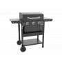 Gassgrill i st�l med termometer og varmehylle | Svart | Oklahoma