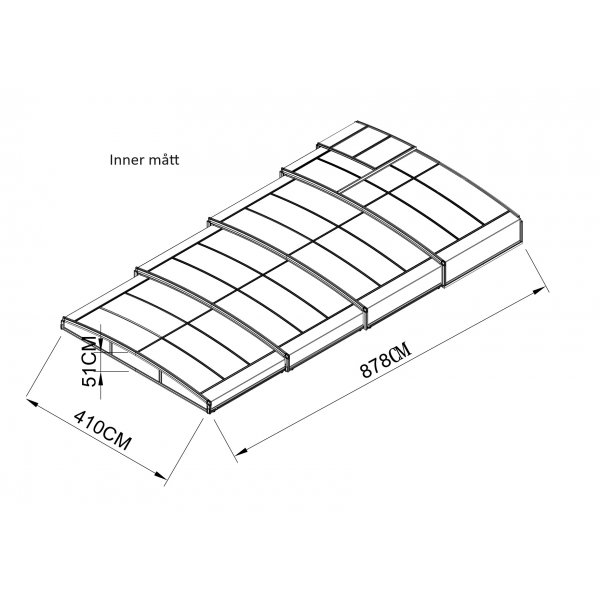 Pooltak 8x4m | ECO Smart Serien | UV-beskyttelse