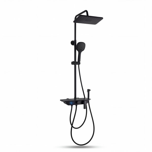 Takdusjsett med LED-display | Svart