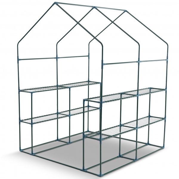 Drivhus i plast 2m² | Stålramme med PVC-belegg Drivhus i plast 2m² | Stålramme med PVC-belegg