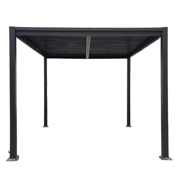 Pergola 3 � 3 m med lamelltak | Gr� st�lpergola | Uteplass