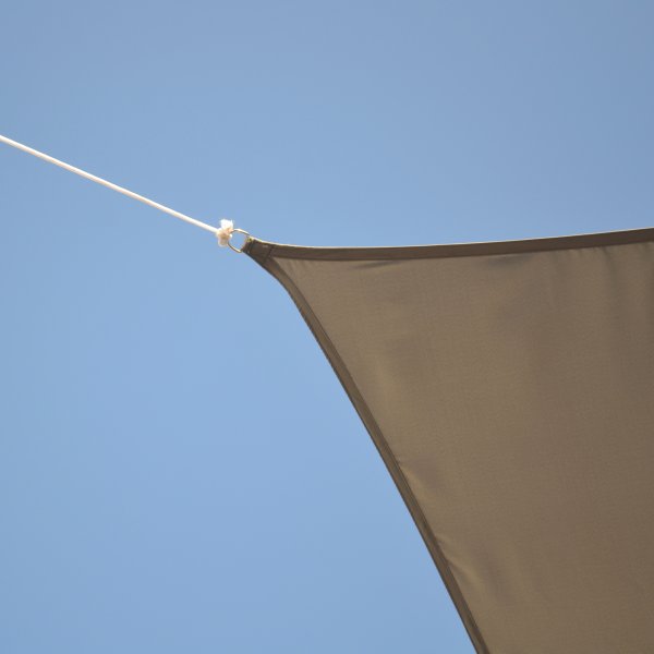 Kvadratiskt solseil - 4 x 4m - Gr