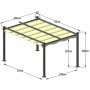 Pergola med soltak | 4x3m