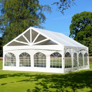 Stort partytelt 6 � 6 m | Vanntett, brannsikkert og UV-behandlet PVC