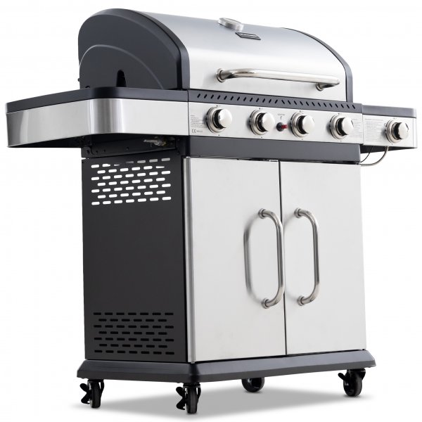 Gasgrill 14,5 kW - 4 rustfrie brennere + 1 sidebrenner - St. Louis Gasgrill 14,5 kW - 4 rustfrie brennere + 1 sidebrenner - St. Louis