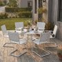 Rund hagemøbelgruppe utendørs | 6 stoler | Ø135 cm | Hvit | Glänta Rund hagemøbelgruppe utendørs | 6 stoler | Ø135 cm | Hvit | Glänta