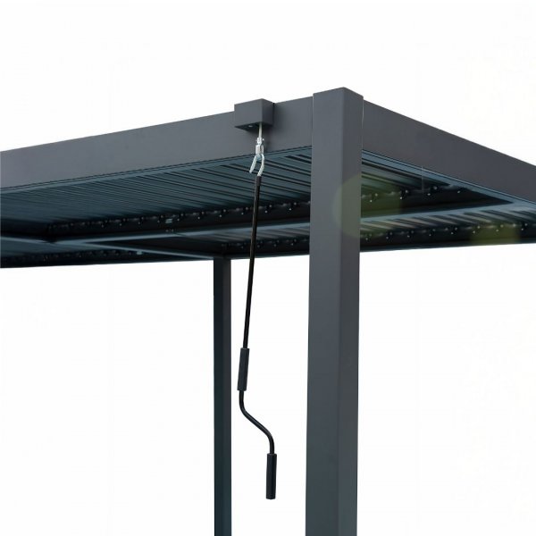 Pergola i aluminium 6x3 m | Justerbart lamelltak, gr�, uteplass og hage