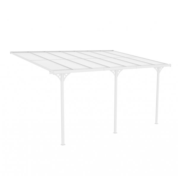 Balkong 2,74x2,54m | Kanalplast/ Aluminium | Hvit