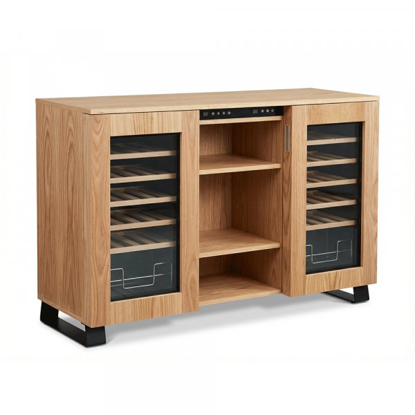 Vinskap med doble temperatursoner – Twin vinskap for 24 flasker med LED-belysning Vinskap med doble temperatursoner – Twin vinskap for 24 flasker med LED-belysning