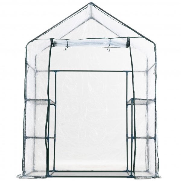 Lite drivhus i plast 1m² | Stålramme med PVC-belegg Lite drivhus i plast 1m² | Stålramme med PVC-belegg