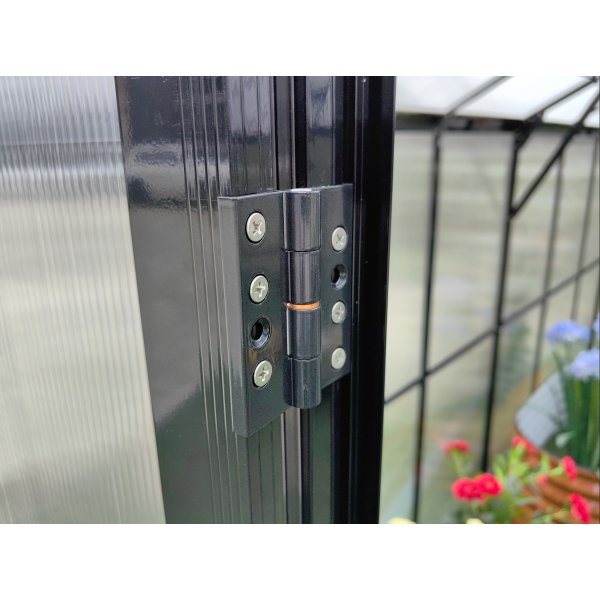 Drivhus 18m� Premium | Ekstra h�y dyrkingsh�yde | 6mm kanalplast | Svart