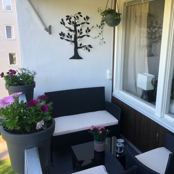 Liten loungesett for balkong Liten loungesett for balkong