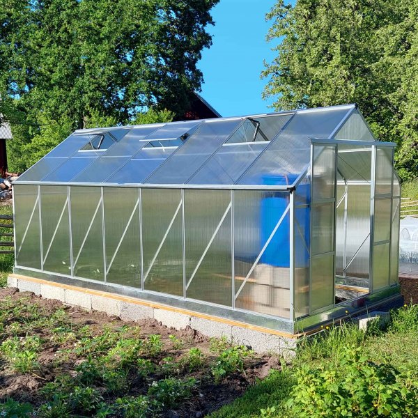 Drivhus 12,4m | Hy dyrkingshyde | 6mm kanal plast