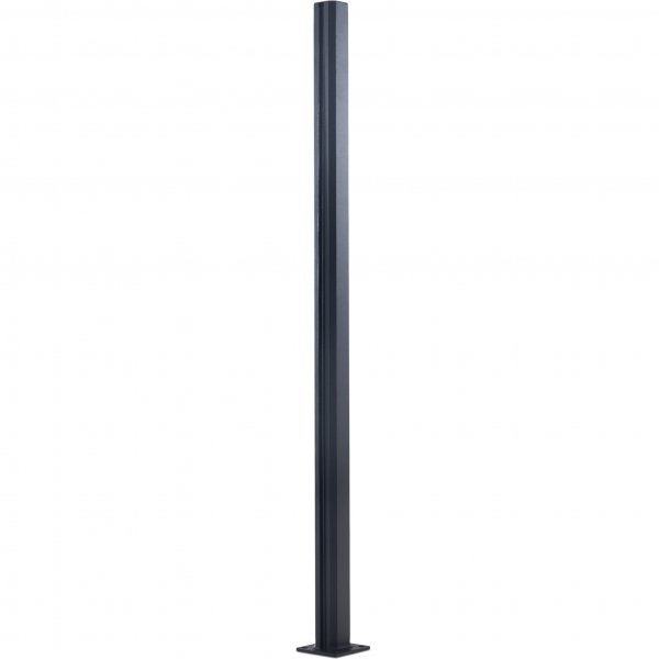 Hjørnestolpe for glassrekkverk - 90 grader | Svart Hjørnestolpe for glassrekkverk - 90 grader | Svart