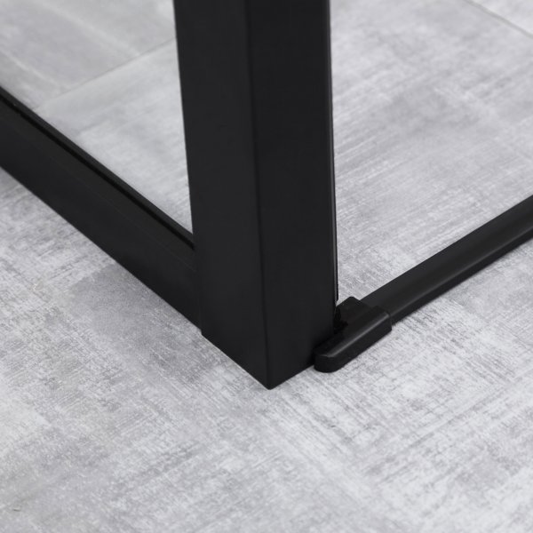 Dusjhjørne med sorte profiler | 6 mm sikkerhetsglass Dusjhjørne med sorte profiler | 6 mm sikkerhetsglass