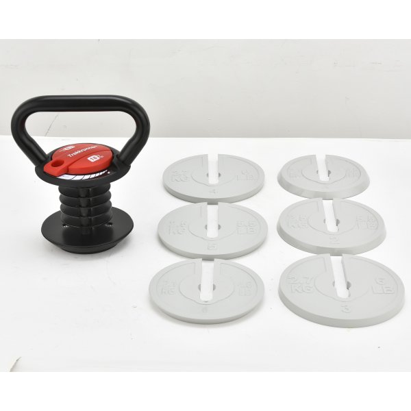 Justerbar kettlebell 3,4�18 kg | 7 vektinnstillinger | Lyfco