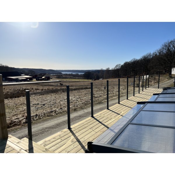 Glasrekkverk / gjerde i klarglass | Flerpakning Glasrekkverk / gjerde i klarglass | Flerpakning