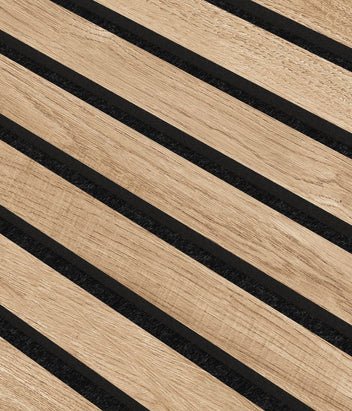 Trelamell Akustikkpaneler | 2400x600x21mm | Hvit Eik Trelamell Akustikkpaneler | 2400x600x21mm | Hvit Eik