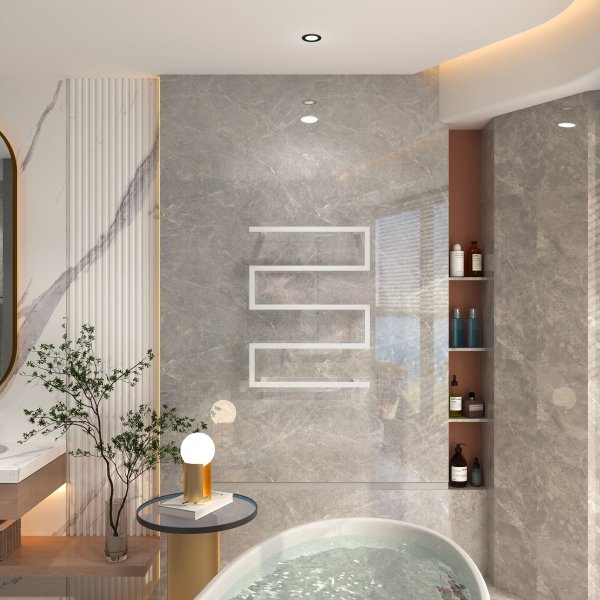 Elektrisk håndkletørker 60x80x12cm | Hvit Elektrisk håndkletørker 60x80x12cm | Hvit