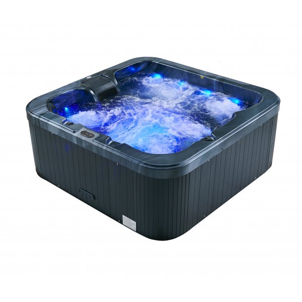 Spabad 190x190 cm for 4�6 personer | Zeus Blackline med Balboa� og Lucite�