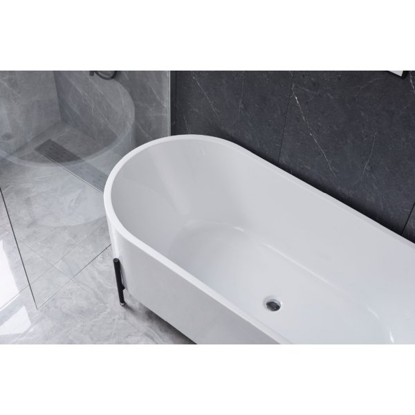 Badekar 170 x 75 cm | Svarte ben, moderne design