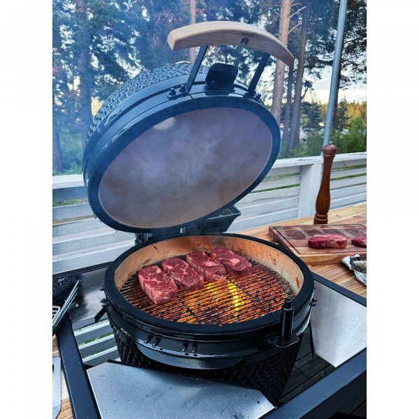 Kamado-grill | Keramisk grill BBQ | �45 cm | Svart