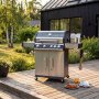 Gasgrill 14,5 kW - 4 rustfrie brennere + 1 sidebrenner - St. Louis