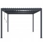Pergola 3 � 3 m med lamelltak | Gr� st�lpergola | Uteplass