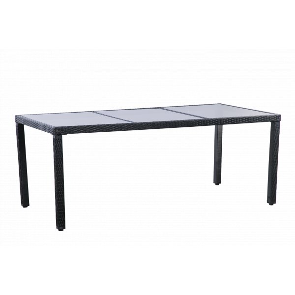 Hagem�belgruppe 8 stoler | Svart bord med glassplate | Lysekil