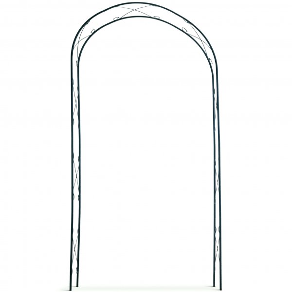 Rosebue med vakker dekor | Pulverlakkert metall | Grønn Rosebue med vakker dekor | Pulverlakkert metall | Grønn