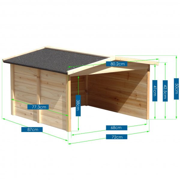 Garasje til robotgressklipper 87 x 80 cm | Beskytter mot regn og sol