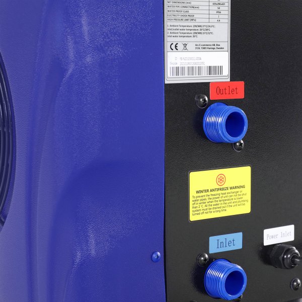 Bassengvarmepumpe Splash 3,4 kW for over bakken pool Bassengvarmepumpe Splash 3,4 kW for over bakken pool