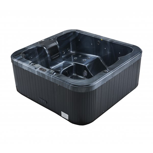 Spabad 190x190 cm for 4�6 personer | Zeus Blackline med Balboa� og Lucite�