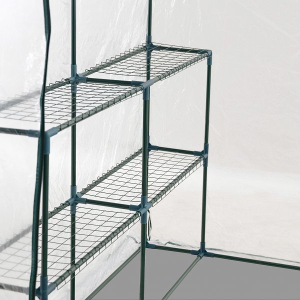 Drivhus i plast 2m² | Stålramme med PVC-belegg Drivhus i plast 2m² | Stålramme med PVC-belegg