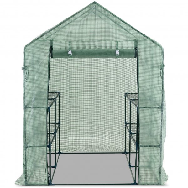 Drivhus i plast 2m� | St�lramme med PE plastdeksel