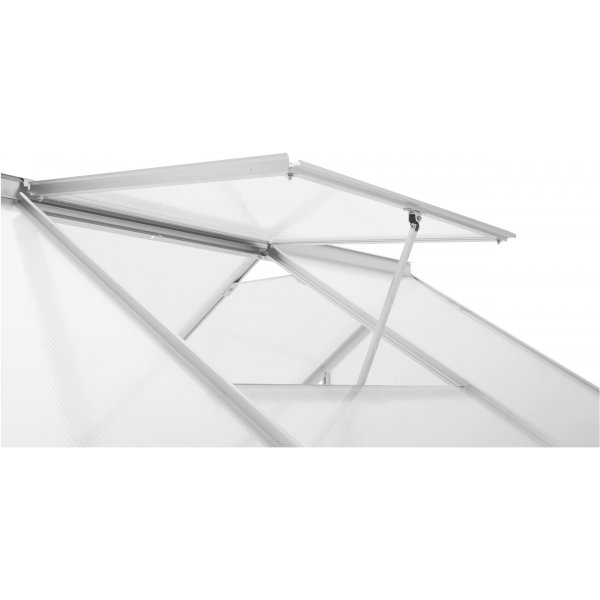 Klassisk drivhus i aluminium 5,9 m² | UV-beskyttet kanalplast og sokkel inkludert Klassisk drivhus i aluminium 5,9 m² | UV-beskyttet kanalplast og sokkel inkludert