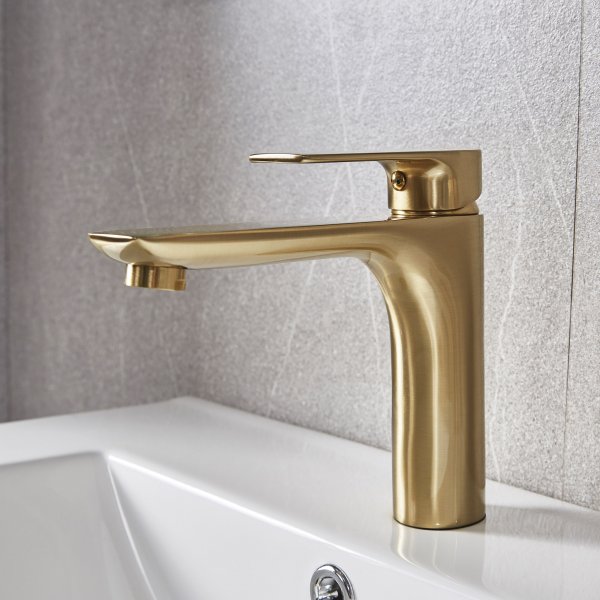 Baderomsmøbel | 60cm | LED speil | Blandebatteri og beslag i messing Baderomsmøbel | 60cm | LED speil | Blandebatteri og beslag i messing