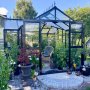 T-formet drivhus i glass 12,8m² | 4mm sikkerhetsglass | 5 års stormgaranti T-formet drivhus i glass 12,8m² | 4mm sikkerhetsglass | 5 års stormgaranti