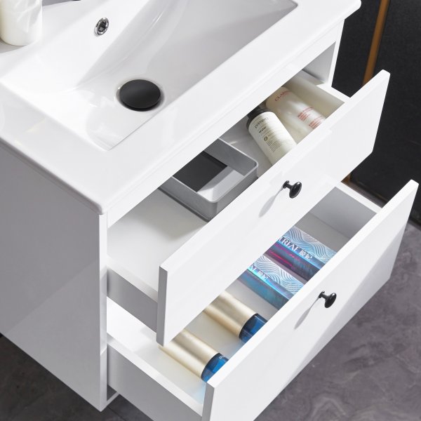 Kommode 60cm | LED speil med dimmer | Mikser inkludert Kommode 60cm | LED speil med dimmer | Mikser inkludert