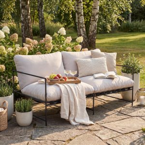 Loungesofa i galvanisert st�l | Vedlikeholdsfri hagesofa | Lyfco F�r� | Utend�rs sofa