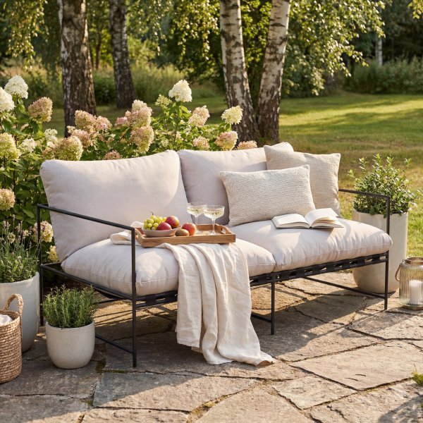 Loungesofa i galvanisert st�l | Vedlikeholdsfri hagesofa | Lyfco F�r� | Utend�rs sofa