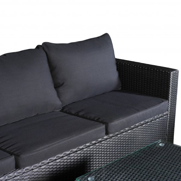 Sofagruppe utemøbler | Innebygd oppbevaring | Grå kunstrotting | Sannäs Sofagruppe utemøbler | Innebygd oppbevaring | Grå kunstrotting | Sannäs