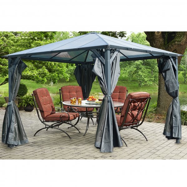 Premium paviljong 3x3m med tak i kanalplast Premium paviljong 3x3m med tak i kanalplast