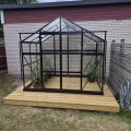 Kundebilde Drivhus i glass 4,9m� | 4mm sikkerhetsglass | Svart